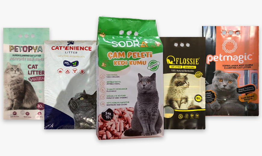 Verpackungen für Katzenstreu